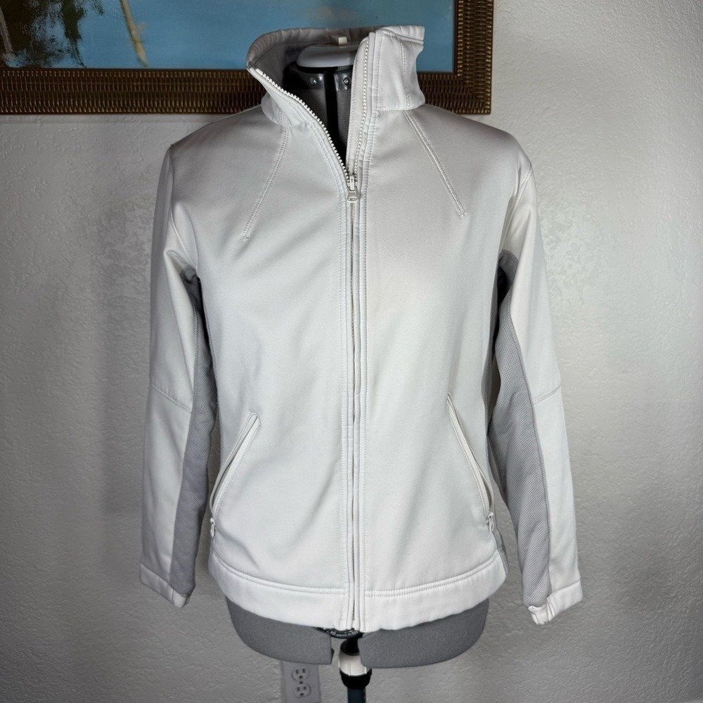 Columbia Women White XCO Core Interchange Softshell Full Zip‎ Jacket Medium